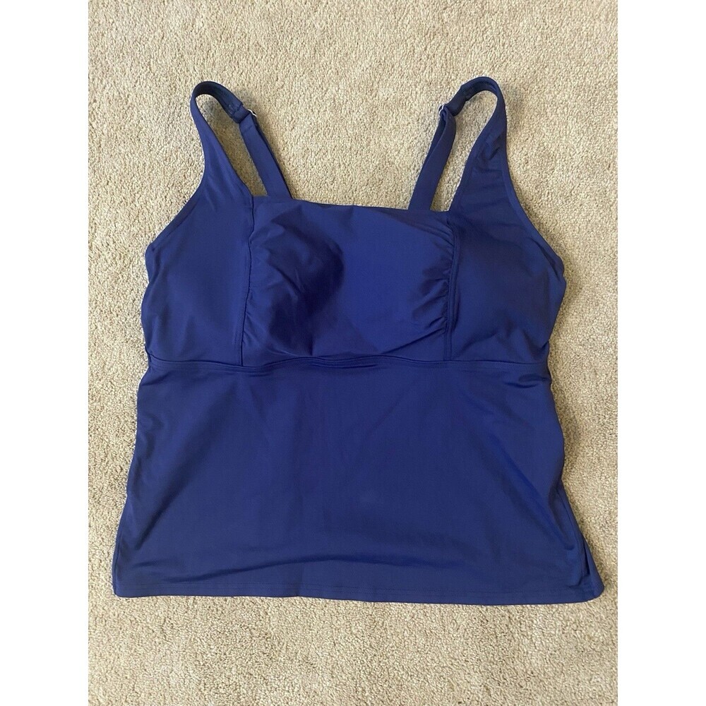 Lands End Tankini Top Navy Blue Size 16W